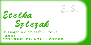 etelka szlezak business card